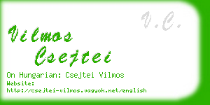 vilmos csejtei business card